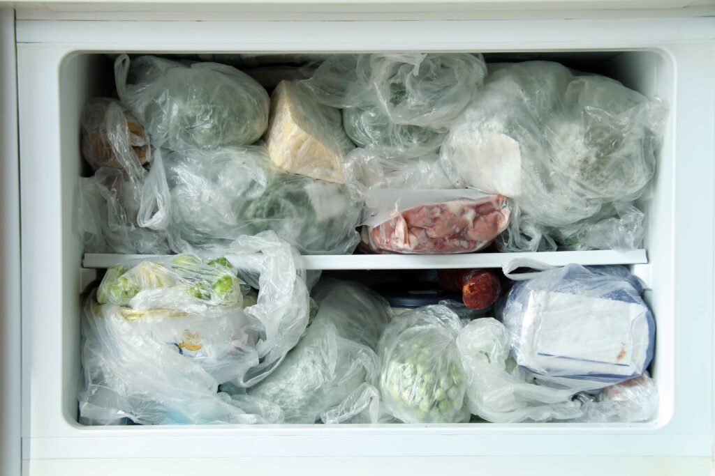 freezer full of frozen things
